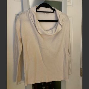 White Loft Cowl-neck/Off the Shoulder Sweater